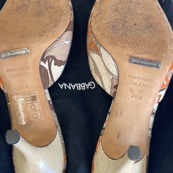 Dolce & Gabbana Canvas Mules Size 36 1/2 - Picture 7 of 7